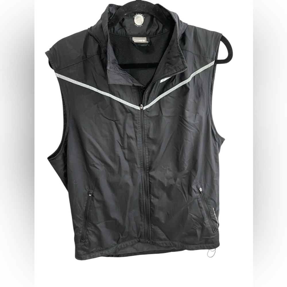 Vintage 90s Nike Men’s Size Large Black Gray Activewear Running Vest
